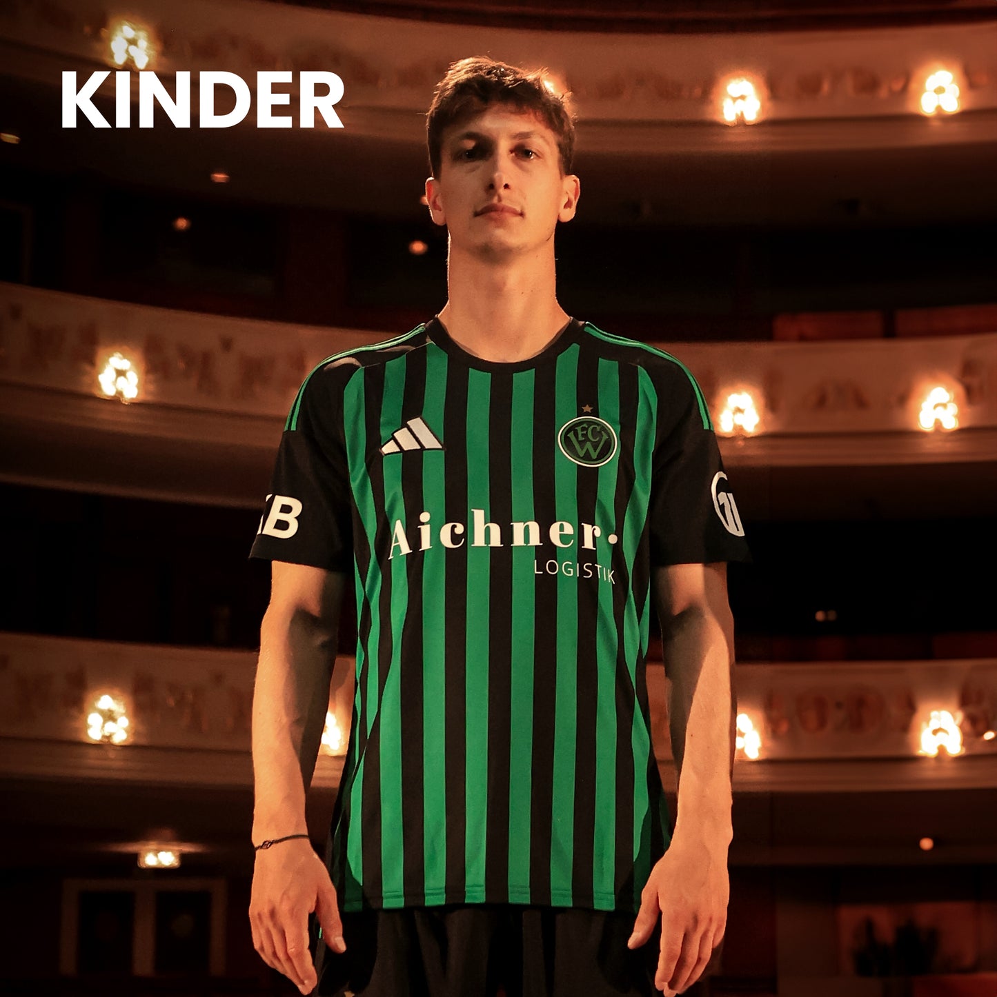 Kids Heim-Trikot 2025/26 mit Sponsorenlogos