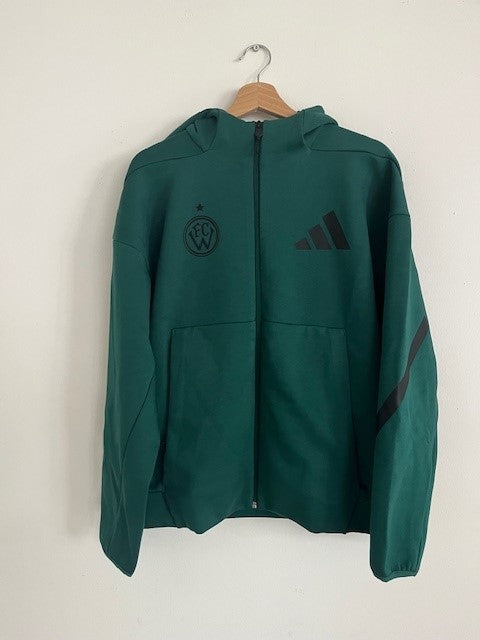 Kapuzenjacke Adidas Grün Erwachsen