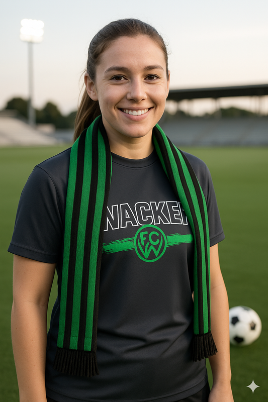 Schal Schwarz - Grün